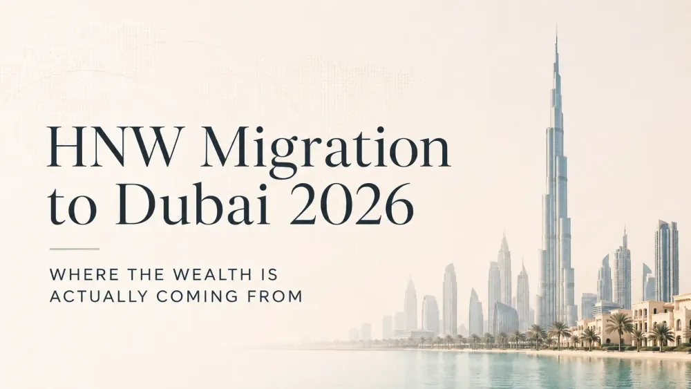 HNW Migration to Dubai 2026: Where the Wealth Is Actually Coming From | Xperience Realty