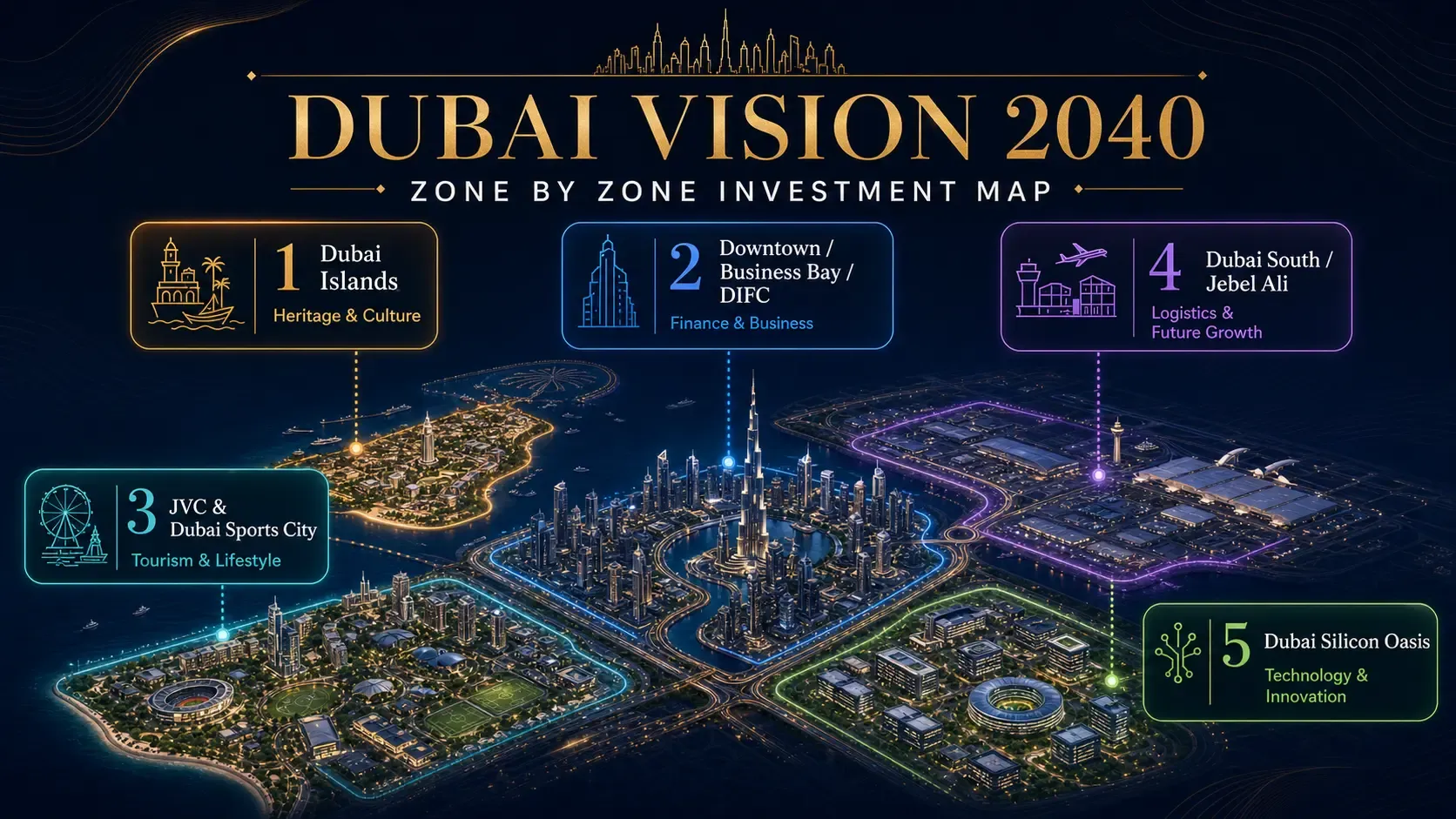 Dubai Vision 2040: Zone by Zone Investment Map | Xperience Realty